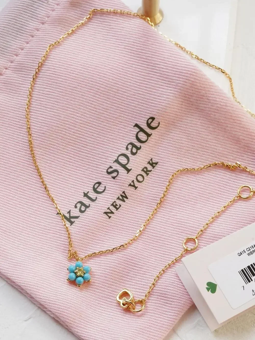 Kate Spade Myosotis Flower Mini Pendant Necklace